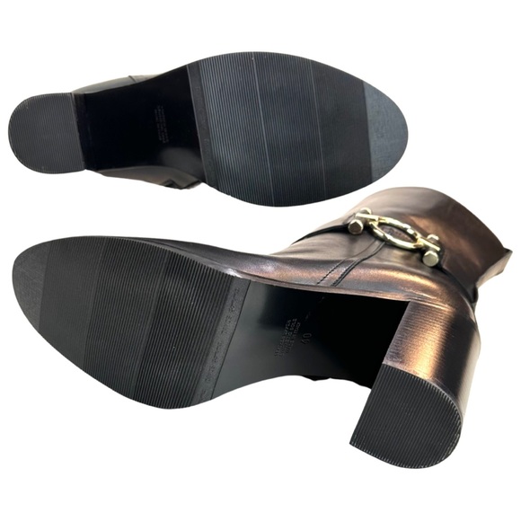 Napoleoni Made In Italy Genuine Leather Heels Boots With Hardware Ankle Size:9.5 - Picture 10 of 16